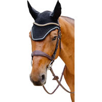 Produktbild von Kentucky Horsewear Fliegenhaube Wellington Diamond Rope Soundless Schwarz Full