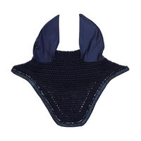 Produktbild von Kentucky Horsewear Fliegenhaube Wellington Glitter Band für Pferde in Blau oder Schwarz aus Baumwolle Größe Full