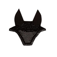 Produktbild von Kentucky Horsewear Fliegenhaube Wellington Glitter Stone Schwarz für Pferde