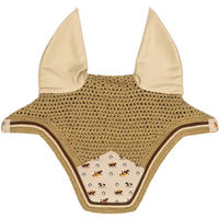 Produktbild von Kentucky Horsewear Fliegenhaube Wellington Horse Printing aus Samt in Beige