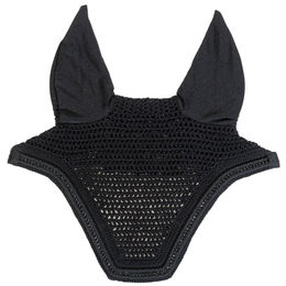 Kentucky Horsewear Fliegenhaube Wellington mit Metallkette Schwarz Full für Warmblut – Bild 1 von 9