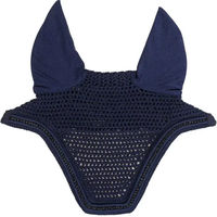 Produktbild von Kentucky Horsewear Fliegenhaube Wellington mit Metallkette soundless Marine Blau für Warmblut