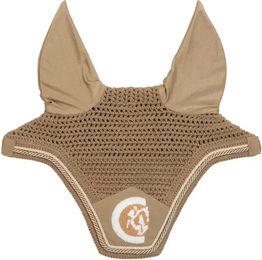 Kentucky Horsewear Fliegenhaube Wellington Soundless 3D Logo Rope Beige Full – Bild 1 von 2