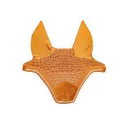 Kentucky Horsewear Fliegenhaube Wellington Velvet für Pferde in Gelb – Bild 1 von 6