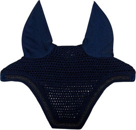 Kentucky Horsewear Fliegenhaube Wellington Velvet Mini Pearls für Warmblut aus Velours – Bild 1 von 3