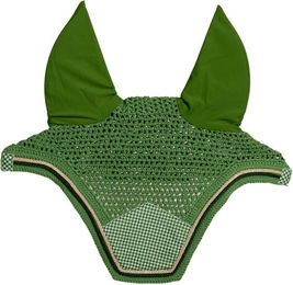 Kentucky Horsewear Fliegenhaube Wellington Velvet Printing für Ponys aus Baumwolle in Grün – Bild 1 von 8