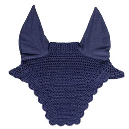 Kentucky Horsewear Fliegenhaube Wellington Wave Blau Velours für Pferde – Bild 1 von 10