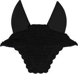 Kentucky Horsewear Fliegenhaube Wellington Wave Soundless Schwarz aus Neopren für Vollblut Pferde – Bild 1 von 5