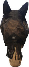 Kentucky Horsewear Fliegenmaske Classic mit Ohren und Nasenfransen Schwarz für Vollblut – Bild 1 von 13