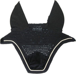 Kentucky Horsewear Fliegenmütze Wellington Basic Velvet für Pferde Schwarz Full – Bild 1 von 6
