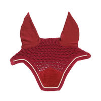 Produktbild von Kentucky Horsewear Fliegenmütze Wellington Velvet Rot für Pferde