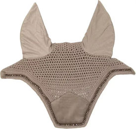 Kentucky Horsewear Fliegenohren Wellington Soundless Velvet Pearls Beige für Warmblut – Bild 1 von 2
