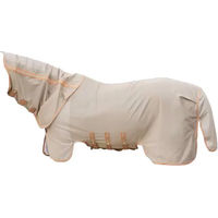 Produktbild von Kentucky Horsewear Fly Rug Comfort Mesh Fliegendecke für Pferde in Beige und Orange 110 cm