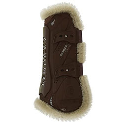 Kentucky Horsewear Gamaschen Bamboo Elastic Lammfell-Optik vegan Braun Größe L – Bild 1 von 3