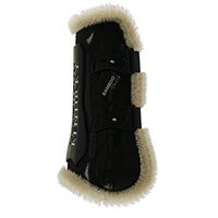 Produktbild von Kentucky Horsewear Gamaschen Bamboo Elastic mit Kunstfell Schwarz Größe M