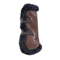 Produktbild von Kentucky Horsewear Gamaschen Bamboo Elastik mit Kunstfell Braun Schwarz Größe L