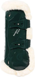 Kentucky Horsewear Gamaschen Bamboo Elastik mit Kunstfell Dark Green Größe L vegan – Bild 1 von 1