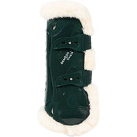 Produktbild von Kentucky Horsewear Gamaschen Bamboo Elastik mit Kunstfell Dark Green Größe L vegan