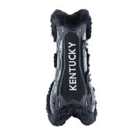 Produktbild von Kentucky Horsewear Gamaschen Bamboo Elastik mit veganem Fell Schwarz Größe L