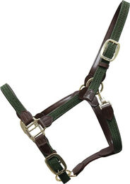 Kentucky Horsewear Geflochtenes Nylon Halfter für Vollblut in Olivgrün mit Gold – Bild 1 von 5