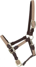 Kentucky Horsewear Halfter aus geflochtenem Nylon in Beige für Warmblut – Bild 1 von 3