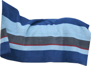 Kentucky Horsewear Heavy Fleece Abschwitzdecke Square Stripes in Navy/Grau – Bild 1 von 8