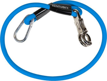 Kentucky Horsewear Horse Box Lead & Cross Anbindestrick aus Silikon 70 cm Blau – Bild 1 von 3
