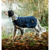 Produktbild von Kentucky Horsewear Hundemantel Newmarket Heritage aus Baumwolle Blau Größe M wasserabweisend