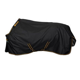Kentucky Horsewear Irish Turnout Big Neck Pferdedecke aus Polyester Schwarz/Gold 155cm - 50 g – Bild 1 von 4
