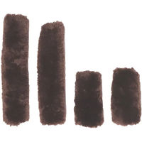 Produktbild von Kentucky Horsewear Lammfell Halfterset 4-teilig Braun mit Plüschpolsterung