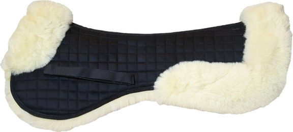 Kentucky Horsewear Lammfell Sattelpad Absorb Schwarz Natur in Größe L – Bild 1 von 2