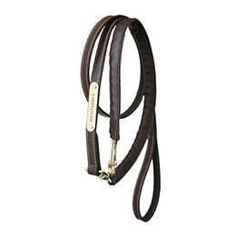 Kentucky Horsewear Leder Führleine mit Kette in Braun – Bild 1 von 4