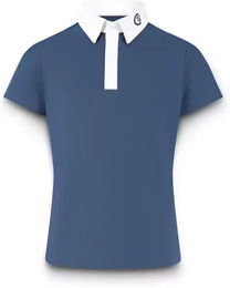 Kentucky Horsewear Osaka Reit-Poloshirt für Kinder in Blau Größe 130 – Bild 1 von 3