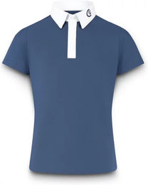 Kentucky Horsewear Osaka Turnier-Poloshirt für Kinder in Blau – Bild 1 von 3