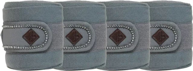 Kentucky Horsewear Pearls Fleecebandagen für Pferde Grau – Bild 1 von 2