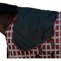 Produktbild von Kentucky Horsewear Pferdedecke Bordeaux Check Printing Halsteil All Weather aus Ripstop-Gewebe 1200D Größe L