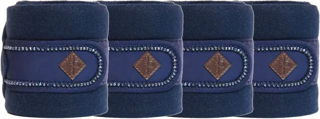 Kentucky Horsewear Polarfleece Gamaschen Pearls Blau Full – Bild 1 von 3