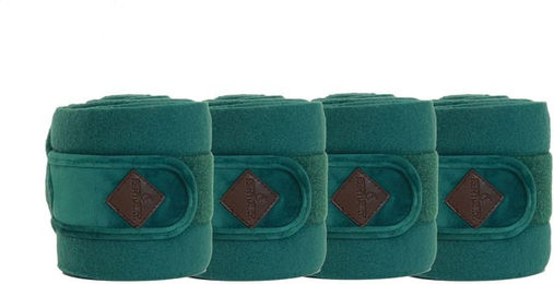 Kentucky Horsewear Polarfleece Velvet Gamaschen für Pferde in Lila und Grün – Bild 1 von 2