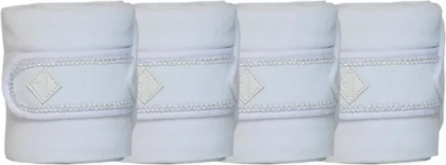 Kentucky Horsewear Polobänder Pearls Fleece Gamaschen Weiß für Pferde – Bild 1 von 7