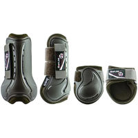 Produktbild von Kentucky Horsewear Pro-Tech Shetland Ombrie Air Flow Gamaschen für Ponys aus Kunststoff in Braun und Grau