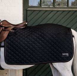 Kentucky Horsewear Quarter Rug Ausreitdecke für Pferde mit Kunstfell in Schwarz Größe M 160g – Bild 1 von 1