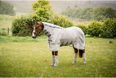 Kentucky Horsewear Rambo Protector Plus Fliegendecke für Pferde aus Polyester mit Halsteil – Bild 1 von 6