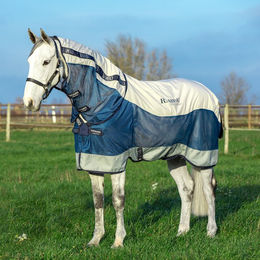Kentucky Horsewear Rambo Summer Series Regendecke für Pferde Navy/Grau 145 cm – Bild 1 von 3