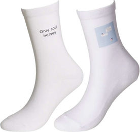 Kentucky Horsewear Reitsportsocken Cool Horses aus Baumwolle Weiß Größe 41/46 – Bild 1 von 1