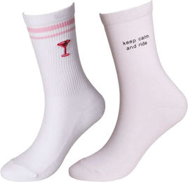 Kentucky Horsewear Reitsportsocken Keep Calm aus Baumwolle Weiß Größe 35/40 – Bild 1 von 1