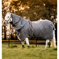 Produktbild von Kentucky Horsewear Rhino Hexstop Plus Pferdedecke wasserdicht 100g Grau Blau