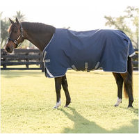 Produktbild von Kentucky Horsewear Rhino Turnout Outdoor-Pferdedecke aus Polyester 155 cm Blau Grau - 100 g
