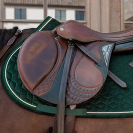 Kentucky Horsewear Samt Schabracke Dressage für Ponys in Rosa oder Grün – Bild 1 von 13