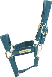 Kentucky Horsewear Samthalfter für Pferde Emerald Grün Full – Bild 1 von 5