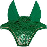 Produktbild von Kentucky Horsewear Samtmütze für Pferde mit Druckmotiven in Grün Größe M
